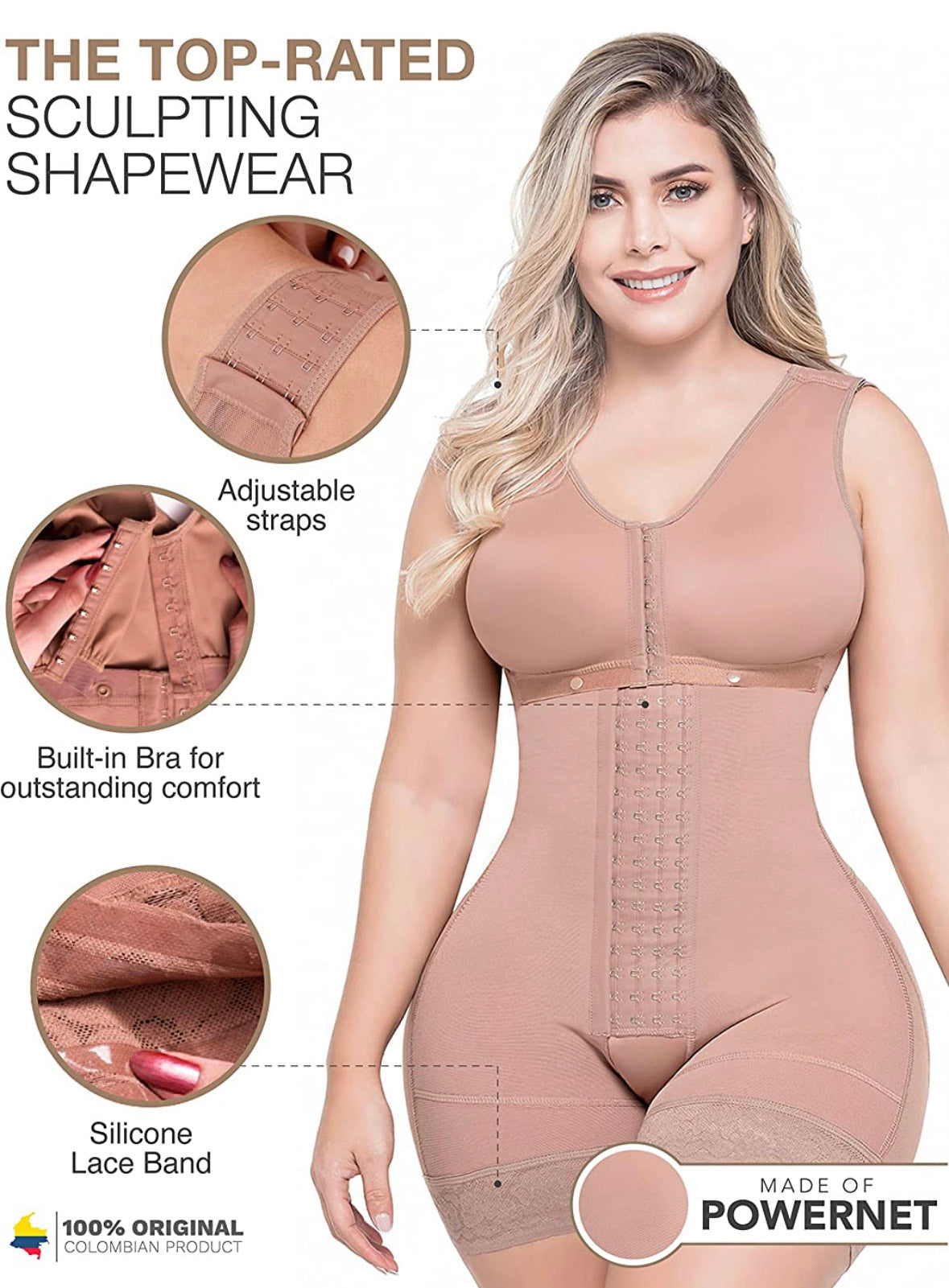 Steel Boned Control Shapewear Bodysuit Sleeveless Women Body