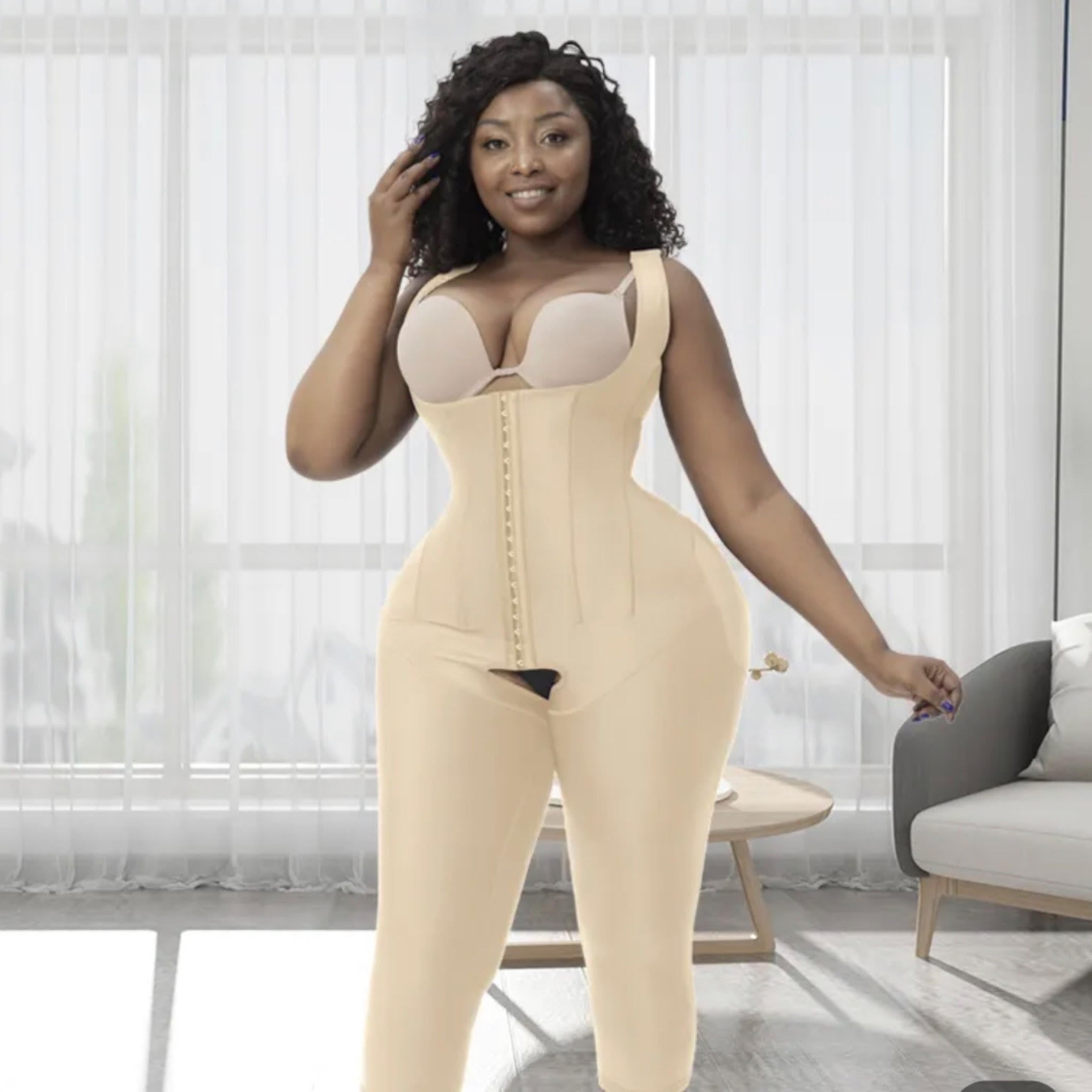 REYEOGO Seamless Shapewear Bodysuit for Women Waist Trainer Tummy Tuck Full Body  Shaper Open Bust Lift Butt Mid-Thigh Slimmer (Black, Small) at   Women's Clothing store