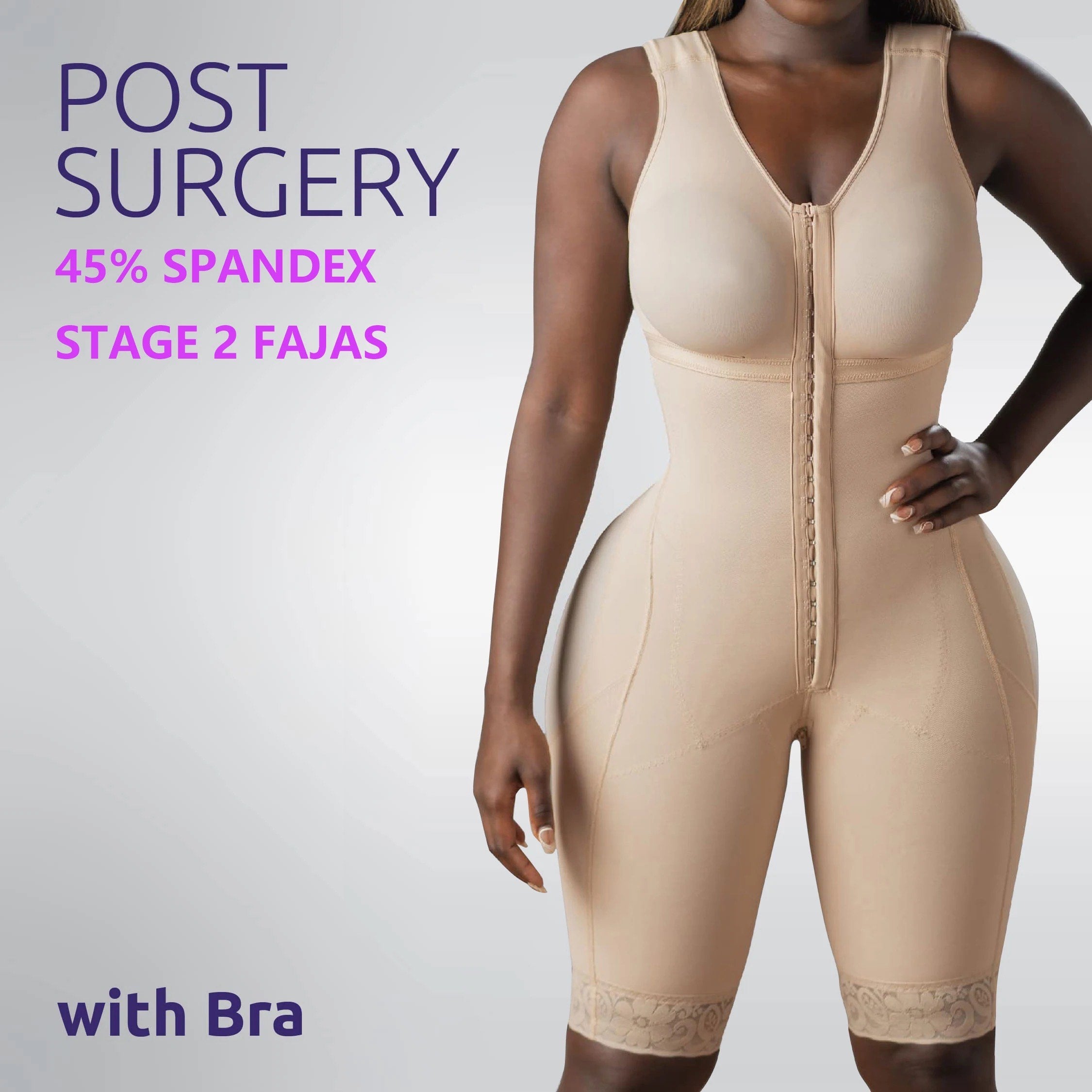 Womens Shapers Compression Double Full Body Stage 2 Faja With Bra From  Hollywany, $27.51